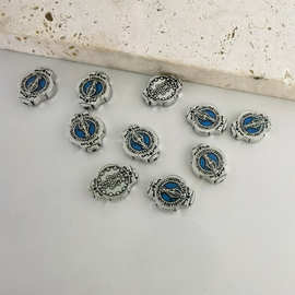 亚马逊爆款精致滴油合金配件 编织手串直孔穿绳隔珠饰品DIY材料