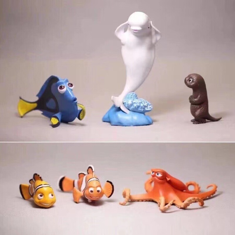 6 sets of Nemo movie surrounding Nemo Dolly fish doll ornaments model toy hand-made