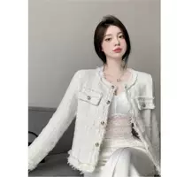 Осенняя куртка, стиль Chanel во французском стиле, универсальный дизайн с коротким/длинным рукавом, яркий и стильный