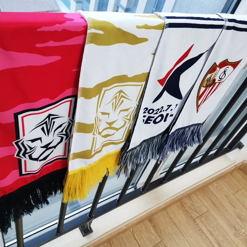 Изготовленное на заказ производство фабрики Шарф болельщиков чемпионата мира по футболу Утолщенная полиэфирная эластичная ткань Трикотажный шарф