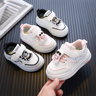 Spring 2025 new children's board shoes 1-2-3 years old baby toddler shoes for boys and girls kindergarten leather sneaker