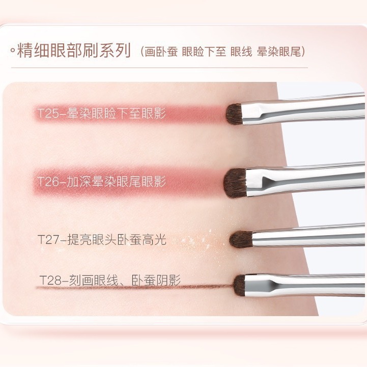 4 pinceles de sombra de ojos de pelo de caballo, pinceles para manchas, pinceles para detalles, juego de pinceles de maquillaje para ojos, pinceles de maquillaje Cangzhou, herramientas de belleza