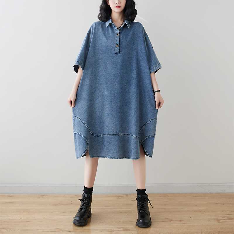  夏  M-2XL 大きいサイズ ワンピース