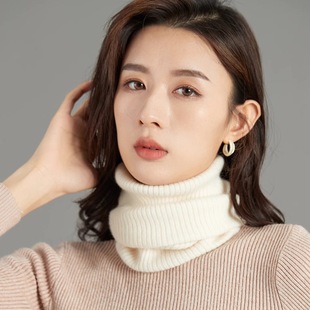 Fine Pure Wool Autumn and Winter Warm Knitted Wool Scarf Pullover Neck Scarf Universal Small Scarf for Men and Women Wholesale