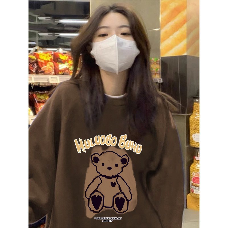 24秋冬とベルベットの女性の新モデルはカジュアルな上着を厚くして、ゆったりして痩せている長袖のファッションを着ているins