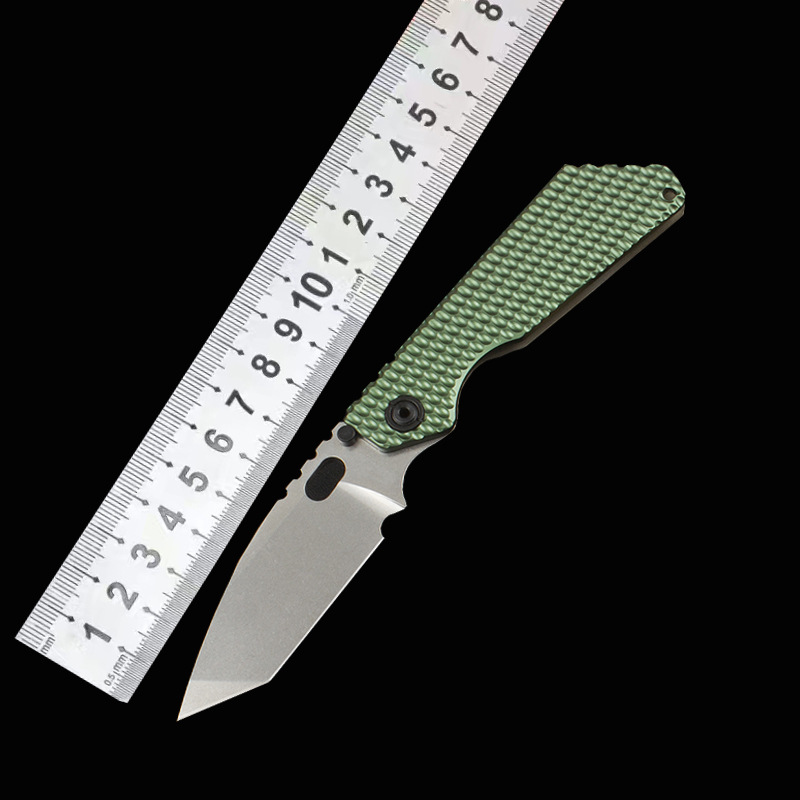 跨境SMF钛合金手柄折叠刀高硬度防身折刀野营求生刀多用途功能刀