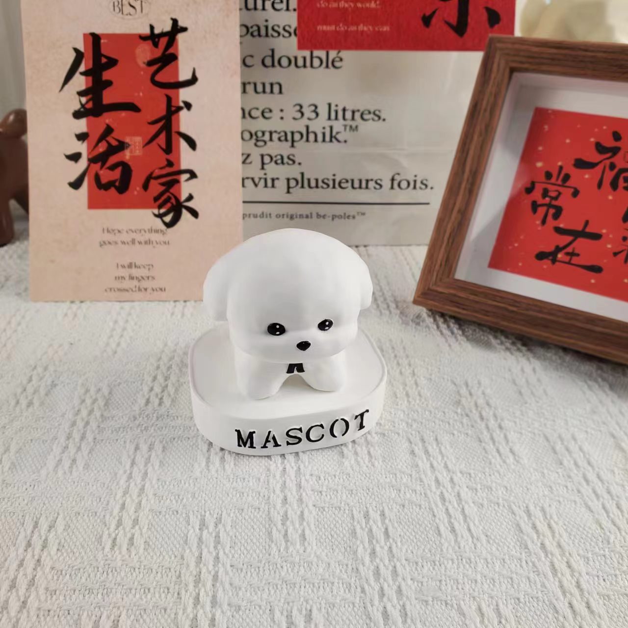 Car Interior Fragrance Diffuser Stone, Creative Cute Puppy Gift Crafts, Freshener Doll for Car Use