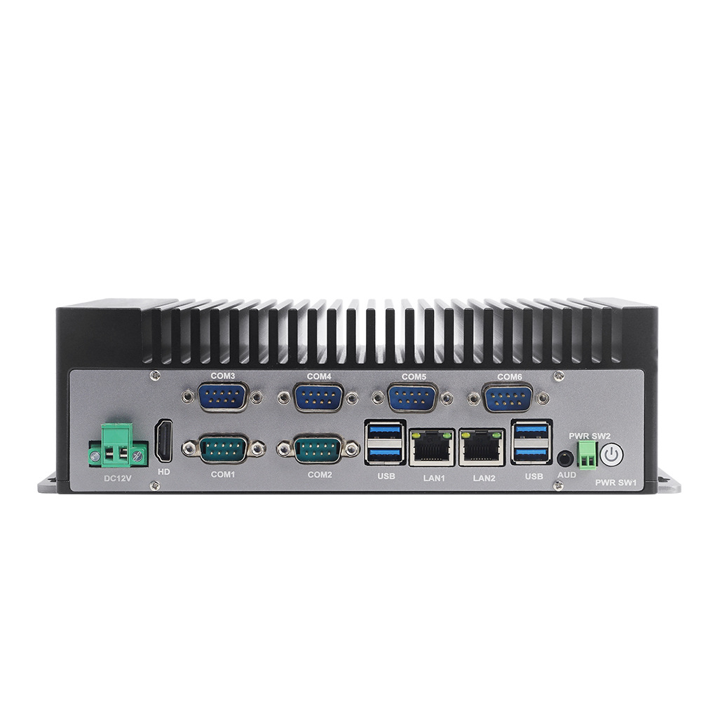 J6412低功耗无风扇嵌入式工控机 12代酷睿i7 8串口 双千兆网口
