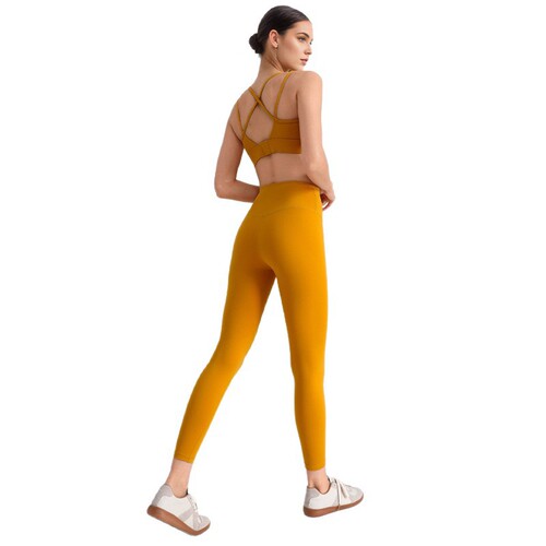 High-elastic Lulu women's high waist, hip lifting, slimming, nudity, running, fitness, seamless yoga pants, elastic upgrade