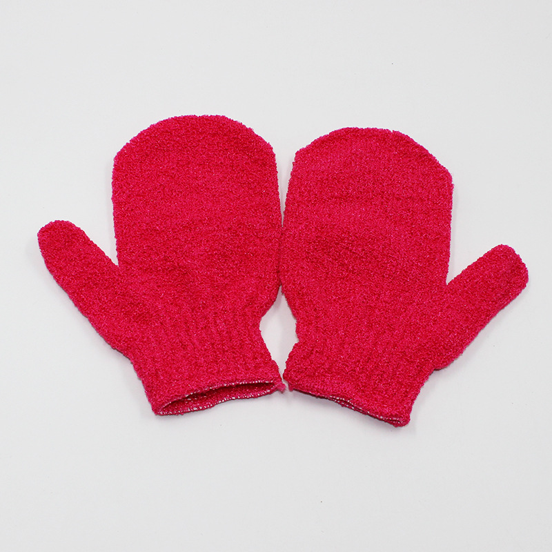 Guantes de toallas de limpieza de cinco dedos para adultos, toallas de baño, artefactos de baño de espalda, toallas de baño de espalda, guantes de espesación de barro frotados