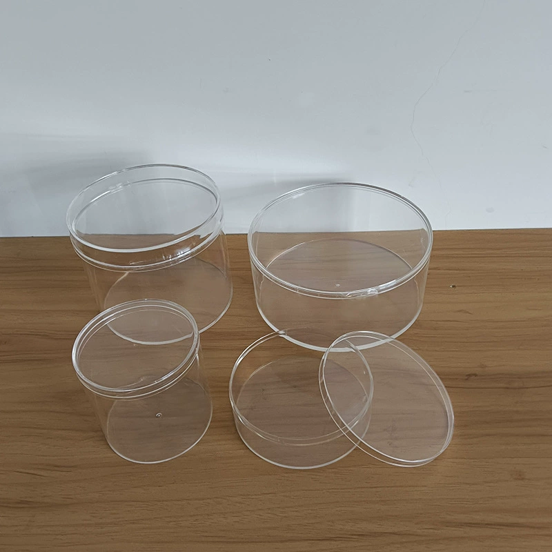 Высокопрозрачная круглая подарочная коробка из акрилового пластика, круглая коробка для косметики, маникюра, конфет с крышкой