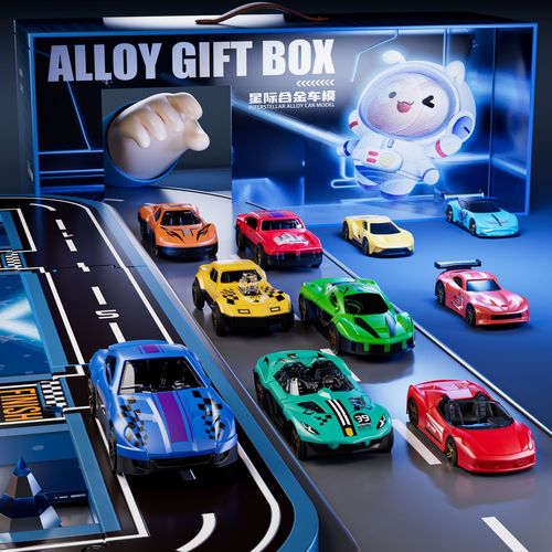 Alloy car toy for boys birthday gift racing boy gift set car model toy car decorative