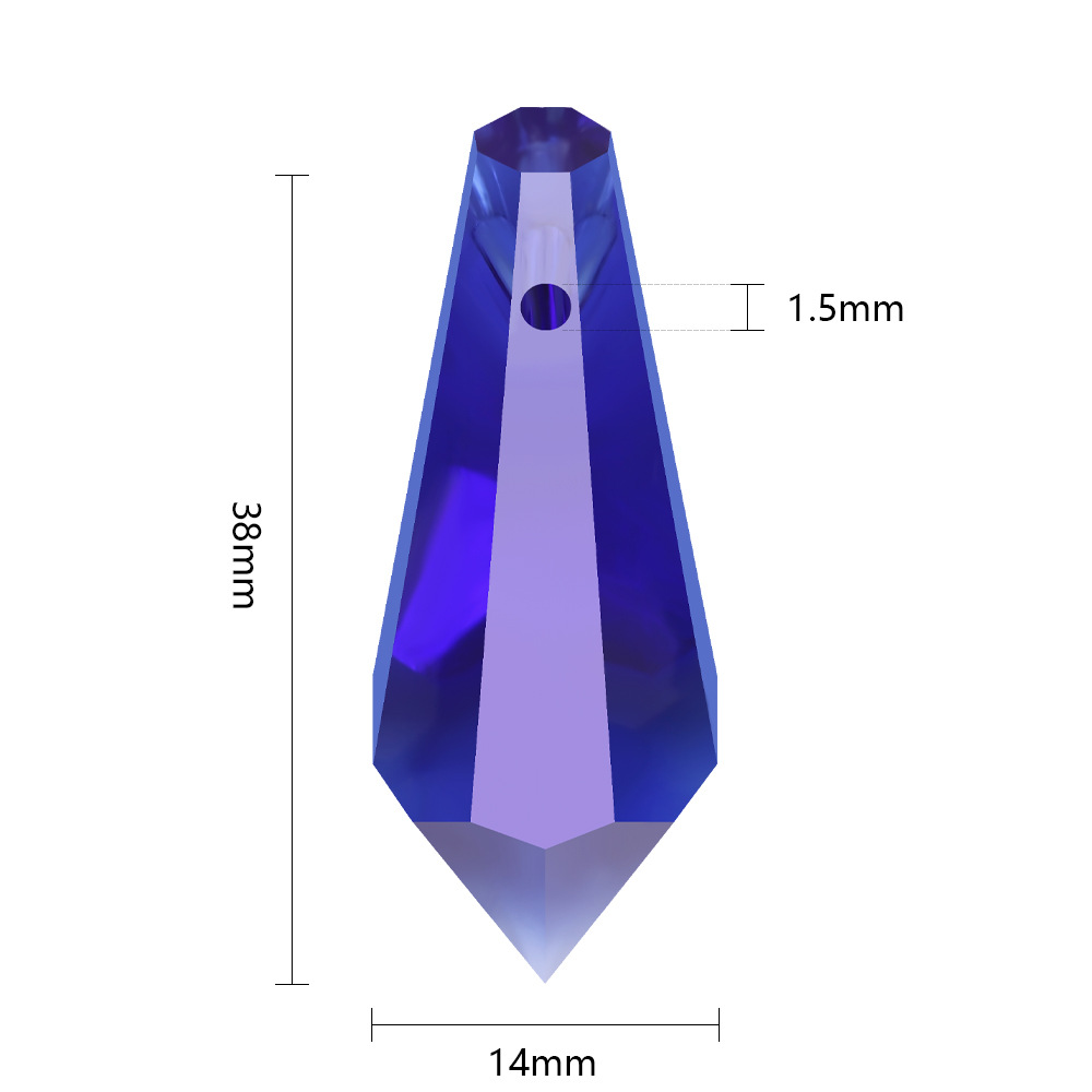 Glass accessory drop-shaped