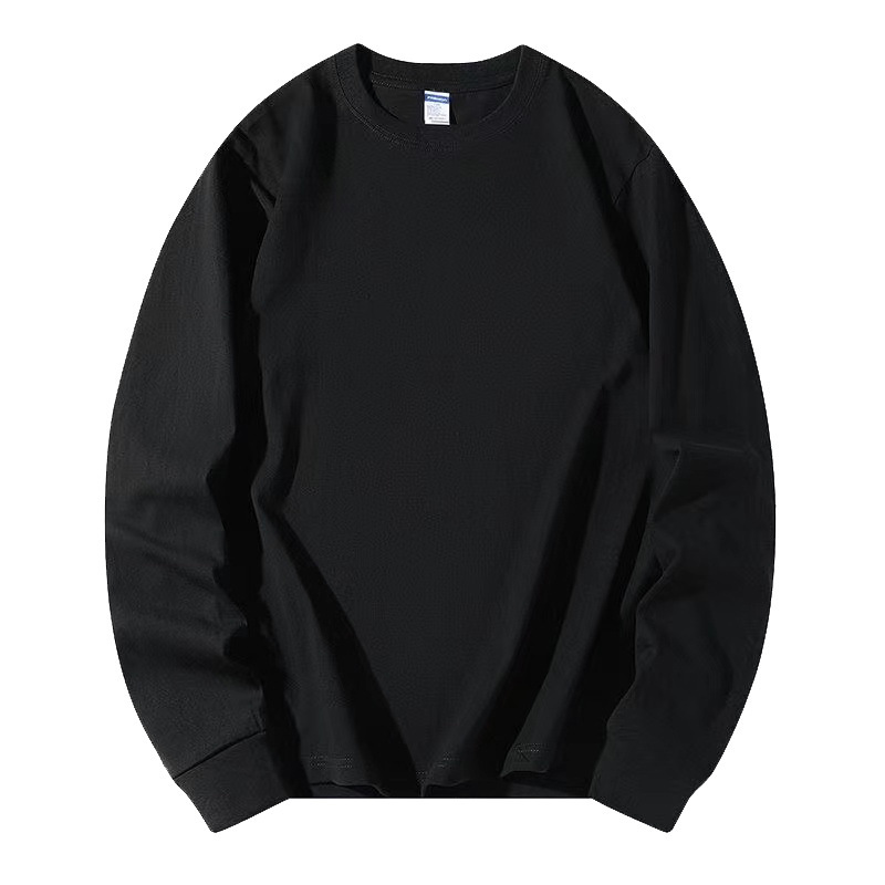 Spring and Autumn Men's Pure Cotton Long-Sleeve T-Shirt, 2026 Spring and Autumn Edition, Trendy 100% Pure Cotton Base Shirt with Printed Pattern