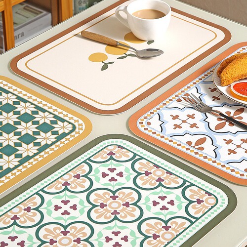 Nordic high-end water and oil-absorbent dining table mat for home use, restaurant anti-scald, wear-resistant, heat-insulating mat, kitchen countertop drainage mat