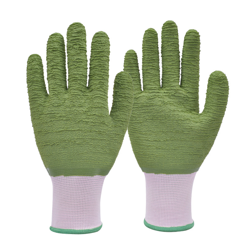 Xingyu L568 ondulado completamente inmerso todo caucho cómodo suave antideslizante resistente al desgaste a prueba de agua guantes de trabajo de construcción