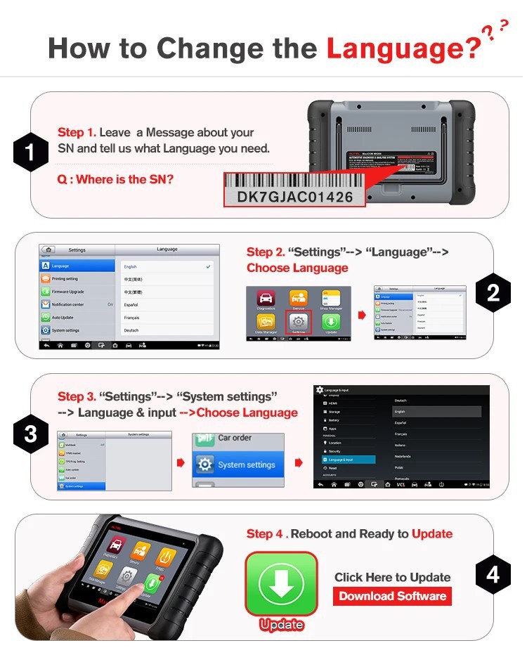 Autel MK808S Autel Automotive Diagnostic Instrument Overseas Version New Multifunctional Diagnostic Device