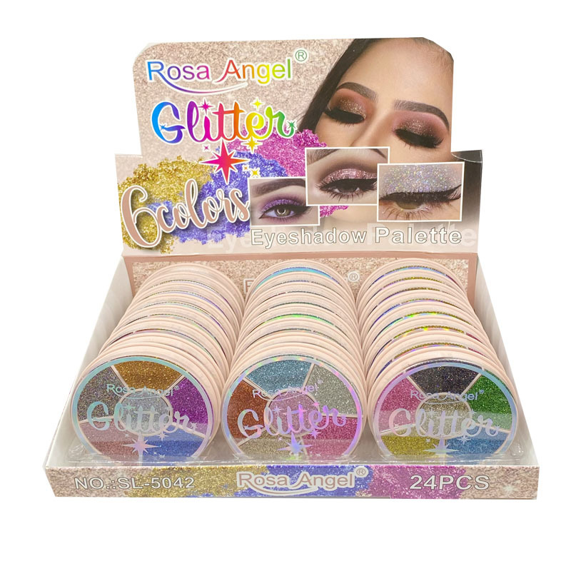 Comercio exterior transfronteriza Rosa Angel lentejuelas brillo brillante polvo nacarado maquillaje de la etapa maquillaje vacaciones en stock al por mayor