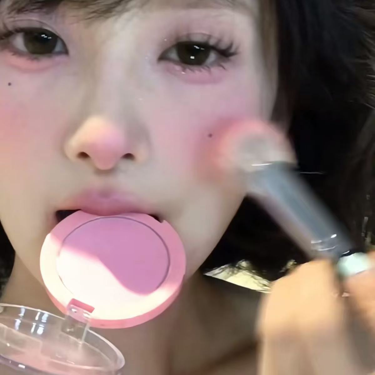 Girlish, Pink, Tender, Pure and Desirable, Affordable Beginner-Friendly Single-Color Blush Palette with Low Saturation for a Natural Look, Korean-Style Makeup Palette