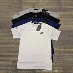 越境貿易アイスシルクTシャツ半袖速乾通気性トップスランニングフィットネスゆったりスポーツメンズセットアイス感