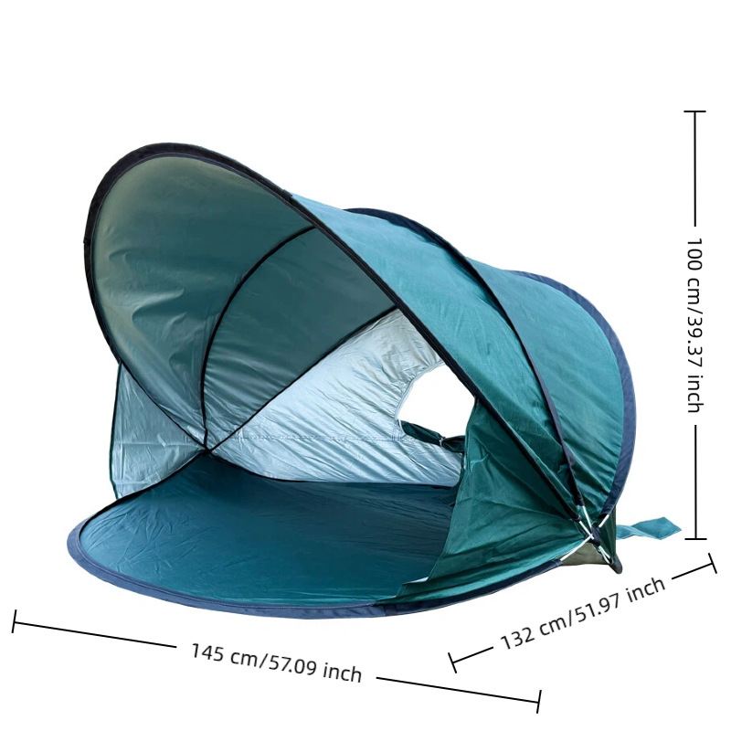 【Cross-Border Hot Item】2-3 Person Quick-Open Beach Grass Lawn Tent, Sun-Proof, Wind-Proof, Easy to Fold and Carry, Suitable for Camping