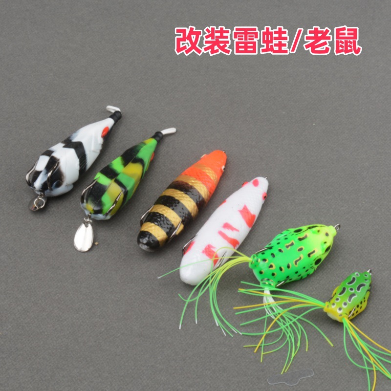 Rana fea Rana del trueno de tiro largo Rana de cueva de hierba pesada Rana Luya Verano Rana de simulación negra Pez negro para matar cebo falso