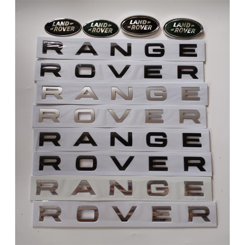 Land Rover emblem, Range Rover Sport hood lettering, English lettering decals, executive edition, Discovery Sport, modified rear emblem