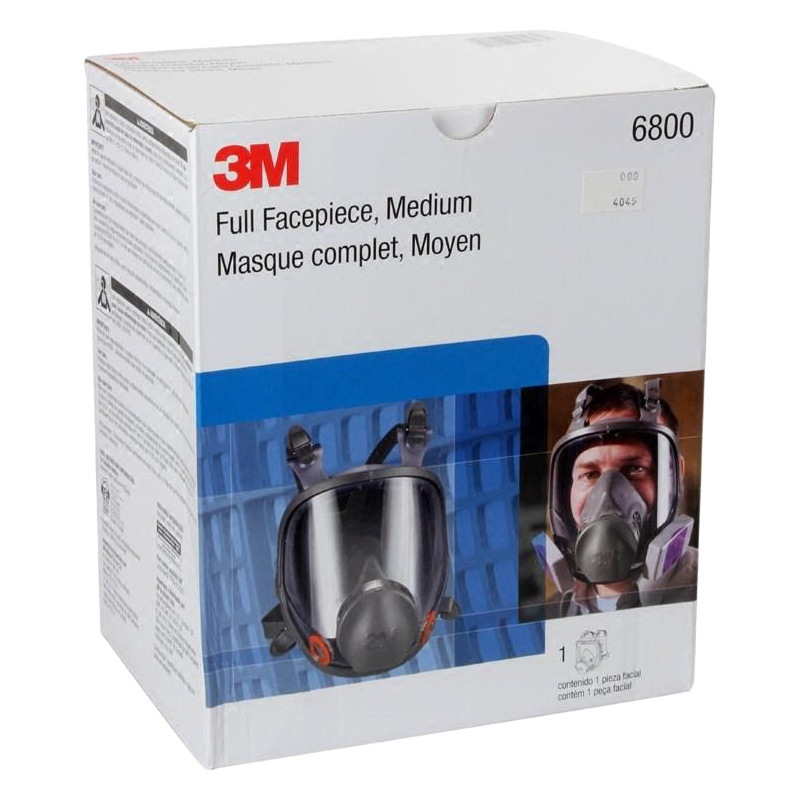 3M6800 máscara de gas con caja de veneno 6007 anti-Mercurio vapor Cloro gas industrial polvo de protección máscara completa