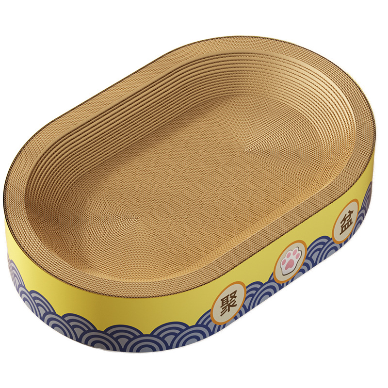 Junta de agarre para gatos super grande resistente al desgaste y resistente al agarre de papel corrugado para jugar dormido para gatos, juguetes para gatos para mascotas interactivas