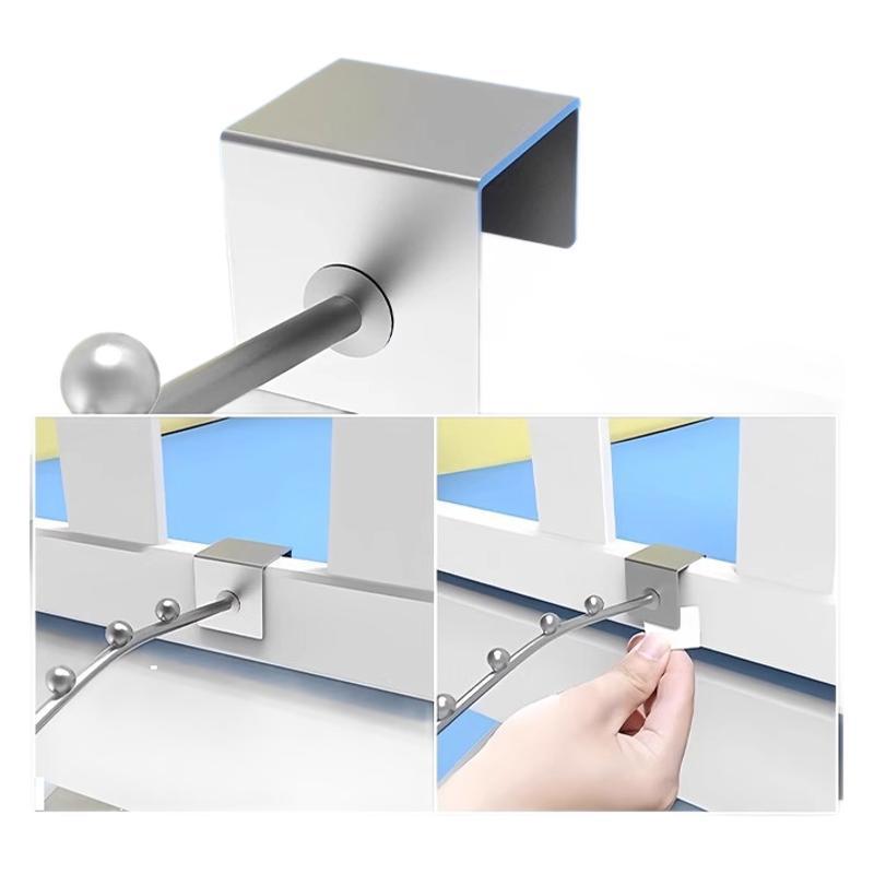 Gancho de ventana antirrobo, barandilla, tendedero, balcón, ventana exterior, percha, tendedero, artefacto de secado de ropa de acero inoxidable, estante para zapatos