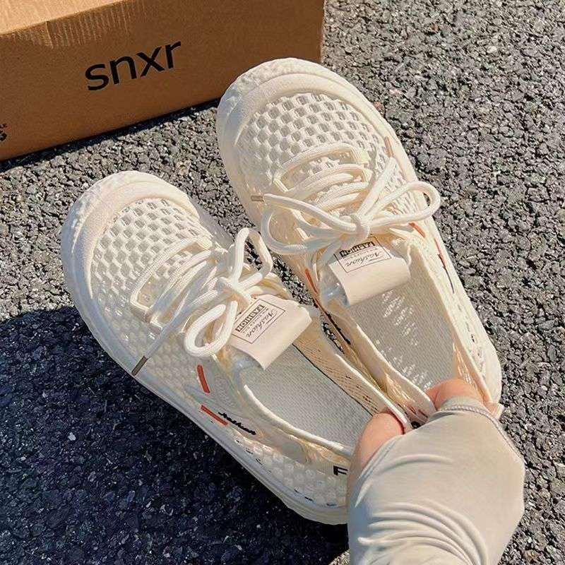 Mesh Casual Shoes Women's Summer Breathable Mesh Platform sneaker Soft Sole Not Tired Feet Flying Mesh Casual Women's Shoes
