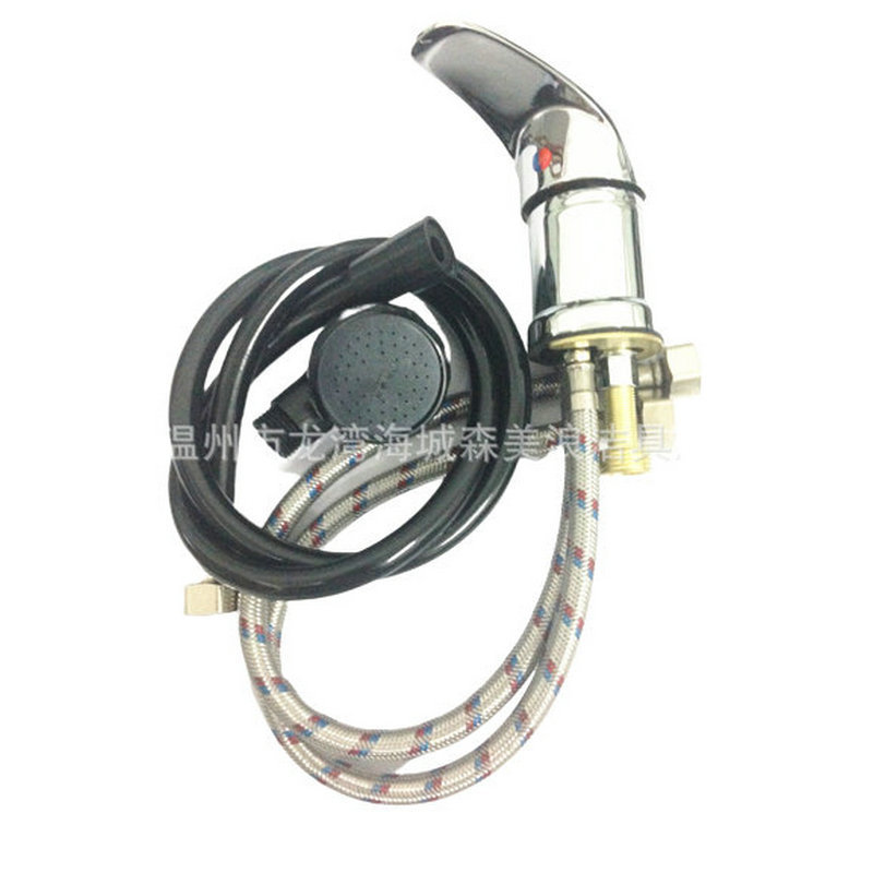 Shampoo bed faucet hairdressing barber shop single and double faucet hot and cold water switch hair salon mixing valve punch bed faucet Shampoo bed faucet hairdressing barber shop single and double faucet hot and cold water switch hair salon mixing valve punch bed faucet