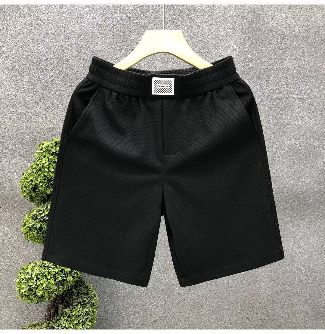 Luxury White Men's Casual Sports Shorts Trendy Brand Five Point Pants Summer Bottoms for Men_viptrois.com