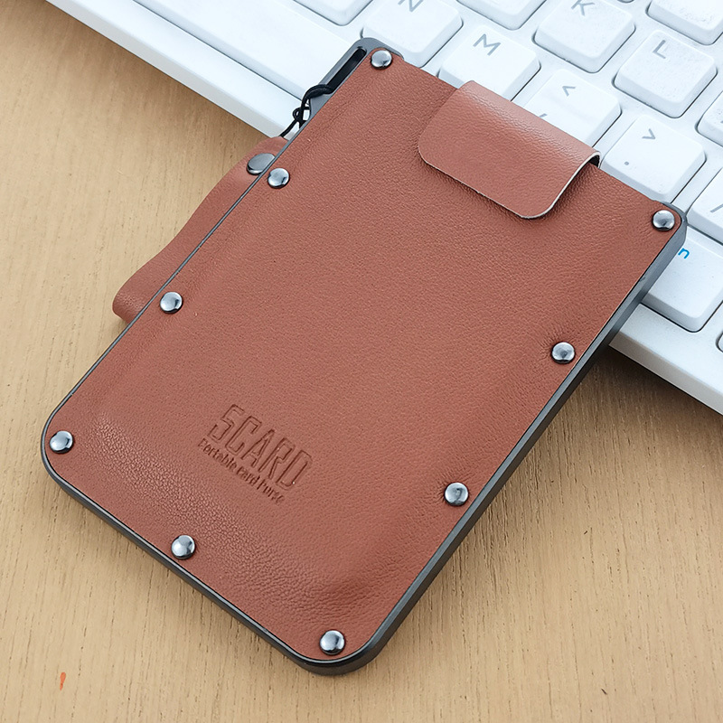 5-Card Slim Ultra-Thin Cowhide Leather Wallet for Men and Women, Premium Pull-Out Bank & Credit Card Holder with RFID Blocking - Thumbnail 8