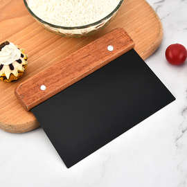 不粘不锈钢面粉刮刀面片切刀煎饼刮板摊饼蛋糕肠粉刮板木柄切面刀