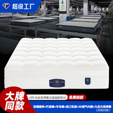 竹炭环保棉羊毛棉天然乳胶床垫家用3D透气内胆分区独立弹簧床垫