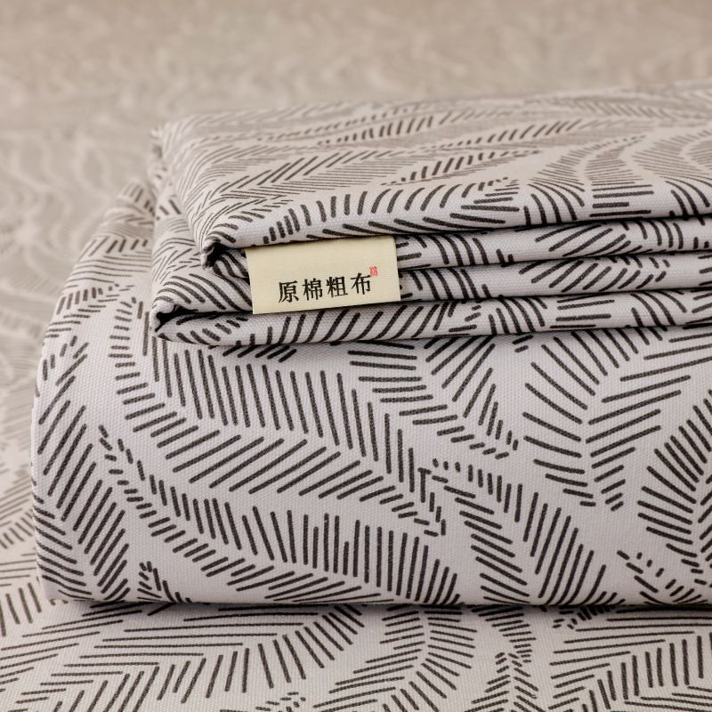 Sábana de tela gruesa vieja de algodón puro pieza individual 100 algodón engrosamiento lino dormitorio pieza individual traje de tres piezas Four Seasons Universal New