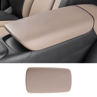 Byd Dolphin 25 Intelligent Driving Edition Central Armrest Box Protective Cover Interior Decorative Panel Pad Practical Accessories (Armrest box pad) - dolphin-smart-driving-milk-tea-brown-buckle-upgraded-armrest-box-cover