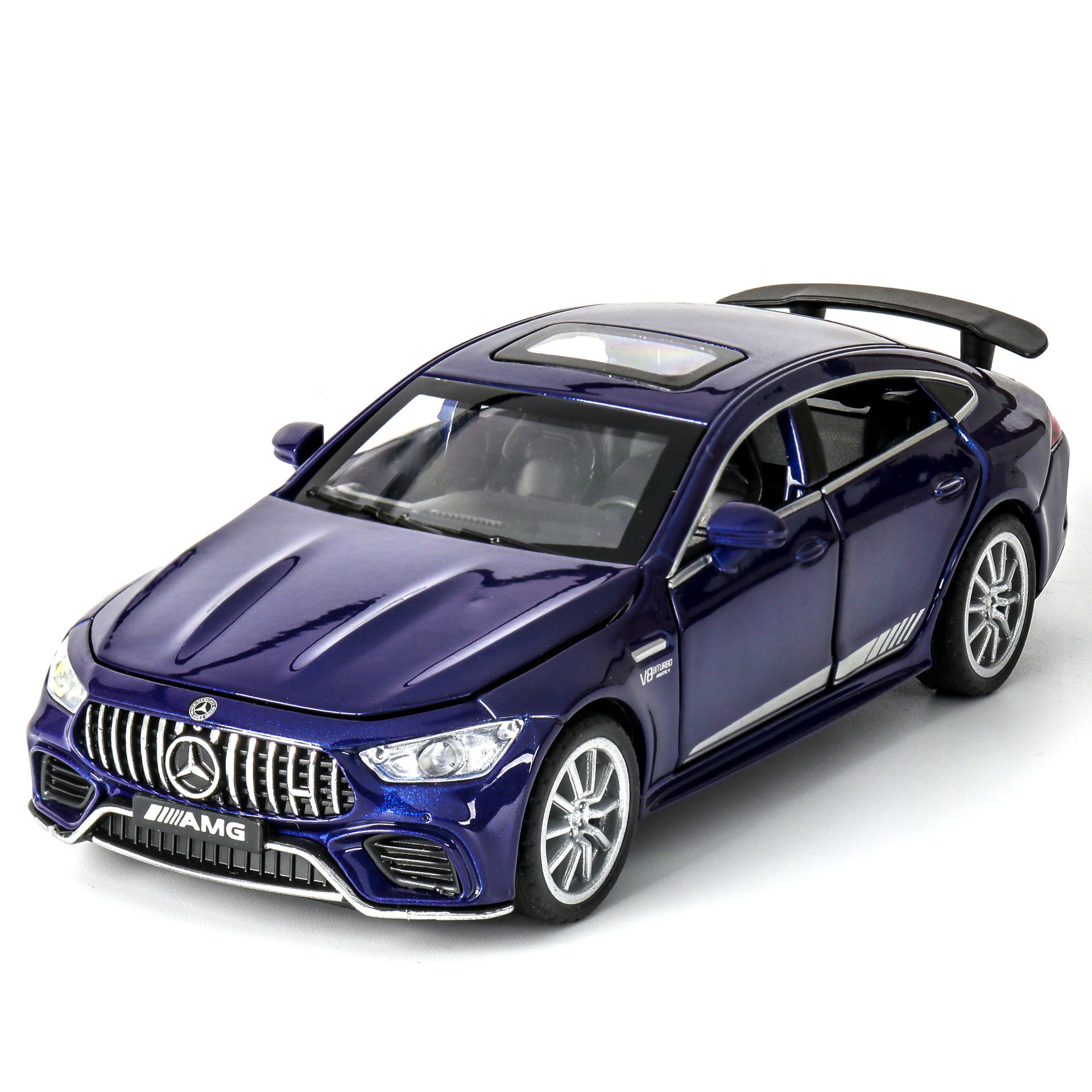 (A granel) modelo de coche de aleación Jiaye 1:32 Big Ben GT63 coche deportivo Tire hacia atrás sonido y luz modelo de coche de juguete adornos