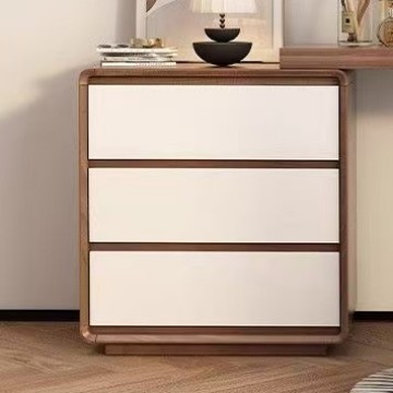L3 원목 호두색상 + 화이트 서랍장 0.6