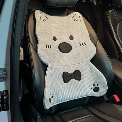 Seat cushion, seat cover All Seasons, Women's 2025 New Model - four-seasons-linen-style-west-highland-cute-puppy-gray-backrest-single-no-specifications
