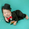 Children's photography props suitable for photo sessions for new born, boy's clothing, monopoly