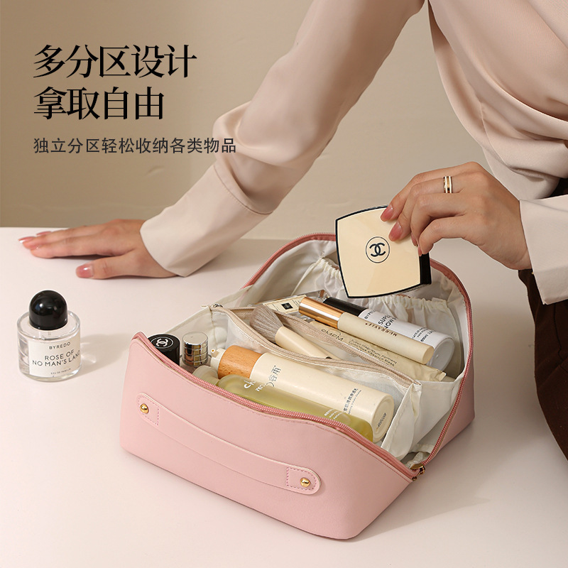 枕头化妆包女大容量便携手提洗漱包旅行防水PU化妆品收纳包批发|undefined