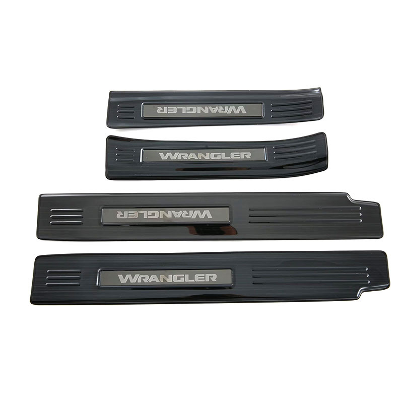 Suitable for 18 Jeep Wrangler JL stainless steel threshold strip modified welcome pedal decorative protection strip accessories