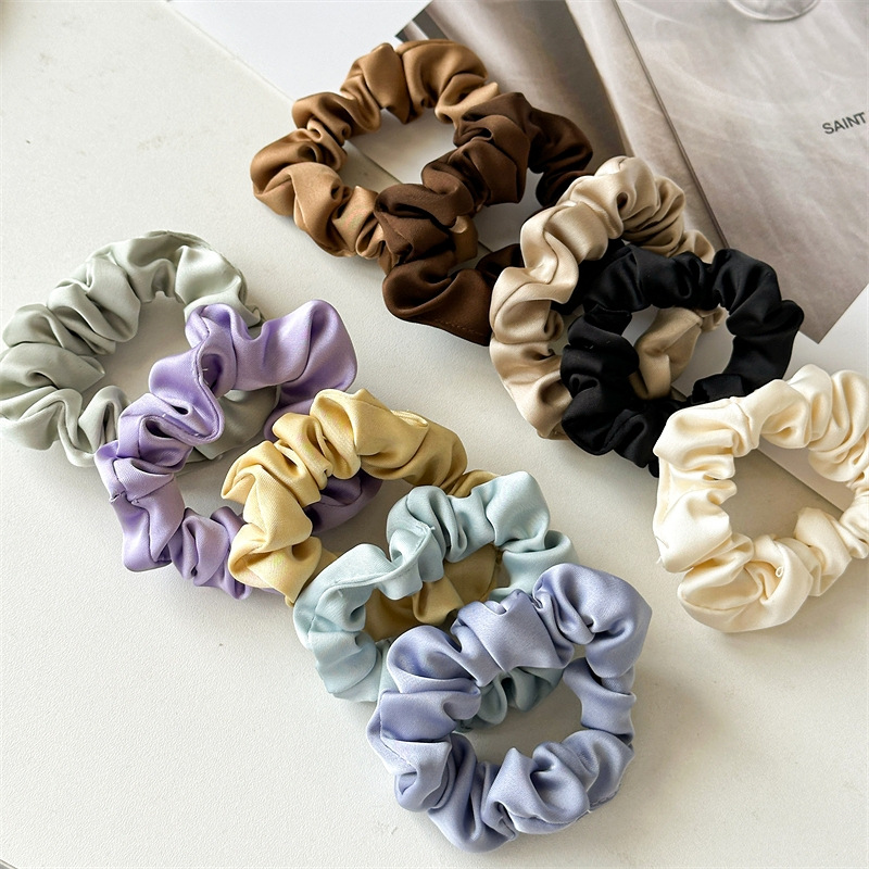 10g Weight Hair Tie Hair Accessories Type 1 Piece Quantity Holiday, Daily Occasion Solid Color Pattern Women's Gender Simple Style Style New High Elastic Simple Solid Color Large Intestine Ring Summer Ponytail Bandeau Head Rope Rubber Band Three State Recommend Hair Ring 4