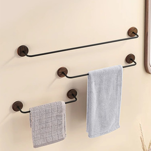 Rustic Bathroom Towel Rack, Vintage Style, No-Drill Single Rod, Minimalist Bathroom Towel and Bath Towel Hanging Rod Storage Rack