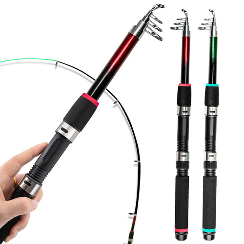 Outdoor children's spinning rod set portable spinning rod fiberglass rod wholesale all fishing rods cross-border