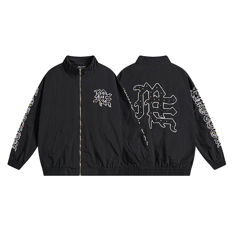 Tarjeta de marca de moda americana impresión de diamante caliente pareja de moda adolescente de verano chaqueta de manga corta camiseta
