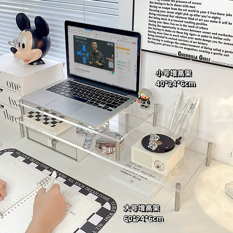 Acrylic laptop, tubing, storage system, LCD display