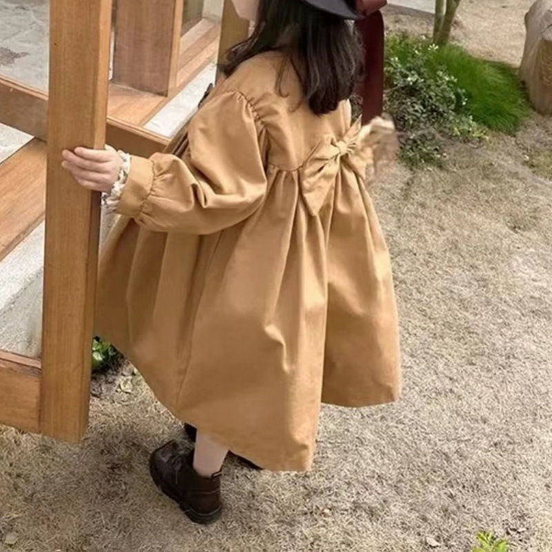 韩版女童风衣2024秋装新款中小童公主风衣儿童时尚洋气女宝宝外套